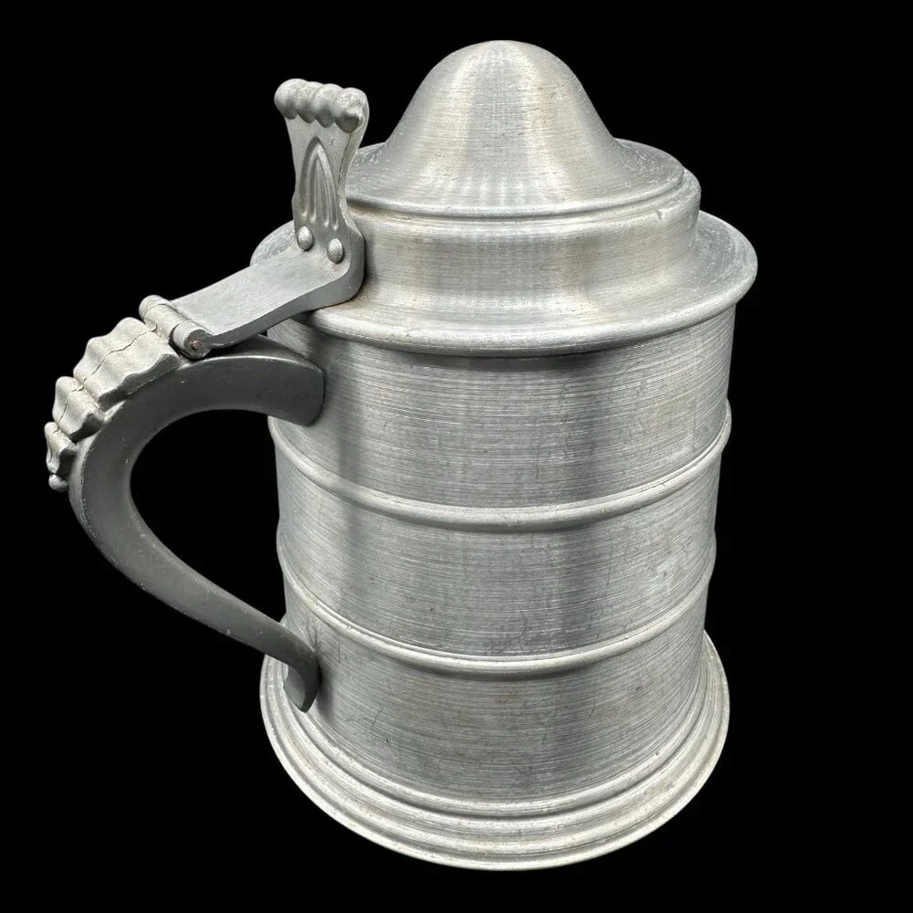 Vtg Made In Italy Metal Ice Bucket Beer Stein Plastic Liner 9.5” Mid Century 60s
